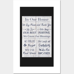 House Rules to Live By Print Posters and Art